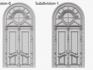 entrance classic door 54 Modelo 3D