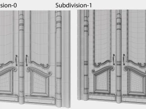 entrance classic door 54 3D Model