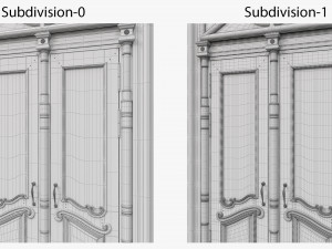 entrance classic door 54 Modelo 3D
