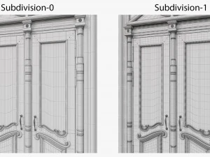 entrance classic door 54 3D Model