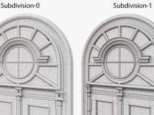 entrance classic door 54 Modelo 3D