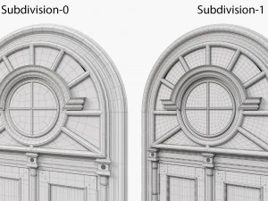 entrance classic door 54 3D Model