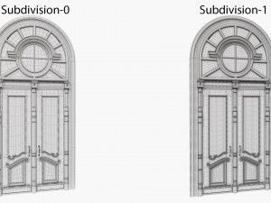 entrance classic door 54 Modelo 3D
