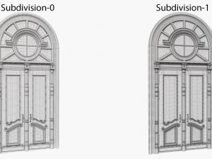 entrance classic door 54 3D Model