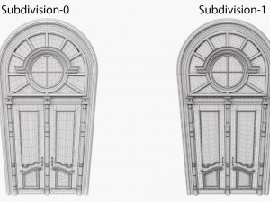 entrance classic door 54 Modelo 3D