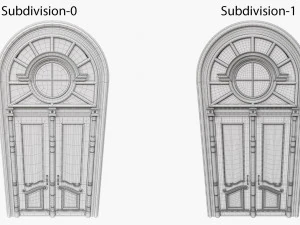 entrance classic door 54 3D Model