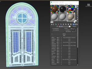 entrance classic door 54 3D Model