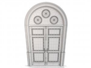 entrance classic door 56 3D Model