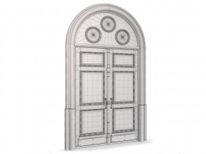 entrance classic door 56 3D Model