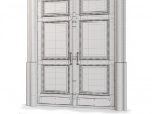 entrance classic door 56 3D Model