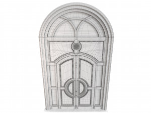 Entrance classic door 58 3D Model