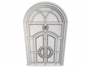 Entrance classic door 58 3D Model