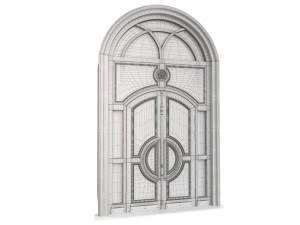 Entrance classic door 58 3D Model