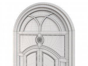 Entrance classic door 58 3D Model