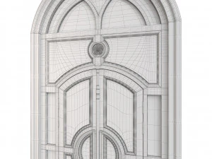 Entrance classic door 58 3D Model