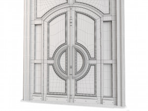 Entrance classic door 58 3D Model