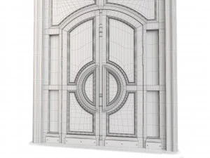 Entrance classic door 58 3D Model