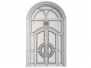 Entrance classic door 58 3D Model
