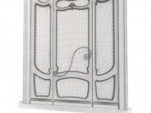 Entrance classic door 59 Modèle 3D