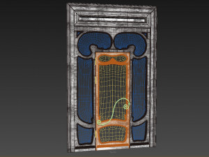 Entrance classic door 59 Modèle 3D