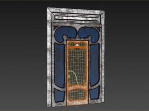 Entrance classic door 59 Modèle 3D