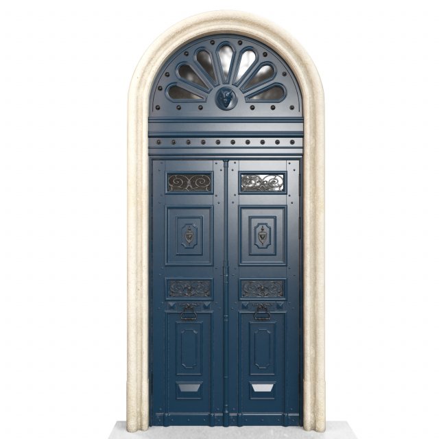 Entrance classic door 60 3D Model .c4d .max .obj .3ds .fbx .stl .blend