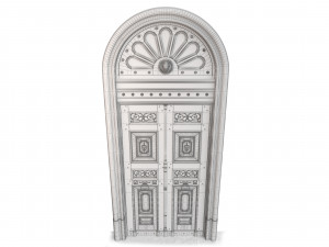 Entrance classic door 60 3D Model
