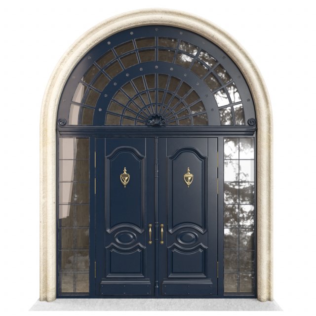 Entrance classic door 61 Modello 3D .c4d .max .obj .3ds .fbx .stl .blend 