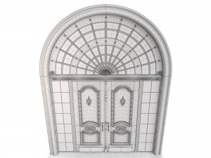 Entrance classic door 61 Modello 3D
