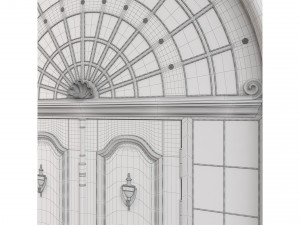 Entrance classic door 61 Modello 3D