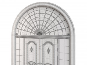 Entrance classic door 61 Modello 3D