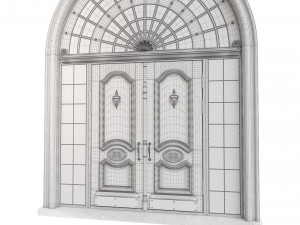 Entrance classic door 61 Modello 3D