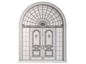 Entrance classic door 61 Modello 3D