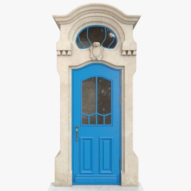 Entrance classic door 62 3D Model .c4d .max .obj .3ds .fbx .stl .blend 