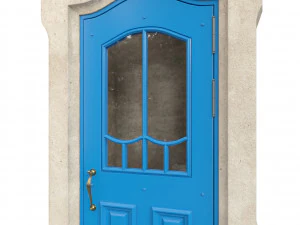 Entrance classic door 62 3D Model