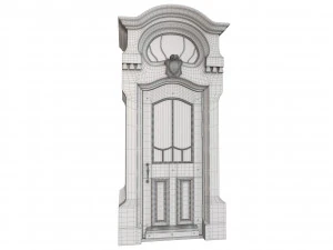 Entrance classic door 62 3D Model