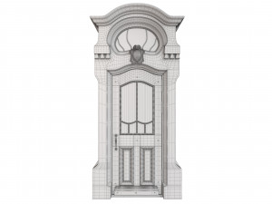 Entrance classic door 62 Modello 3D