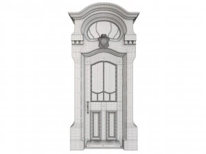 Entrance classic door 62 3D Model