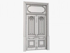 Entrance classic door 63 3D Model