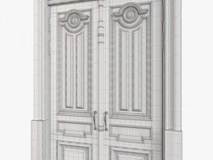 Entrance classic door 63 3D Model