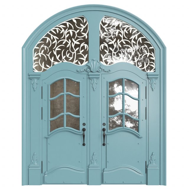 Entrance classic door 64 3D Model .c4d .max .obj .3ds .fbx .stl .blend