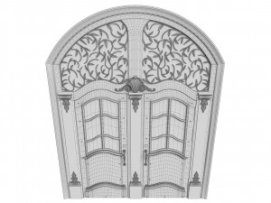 Entrance classic door 64 3D Model