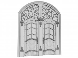 Entrance classic door 64 3D Model