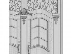 Entrance classic door 64 3D Model