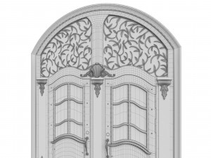 Entrance classic door 64 3D Model