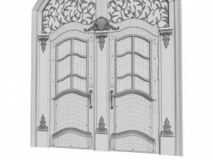 Entrance classic door 64 3D Model