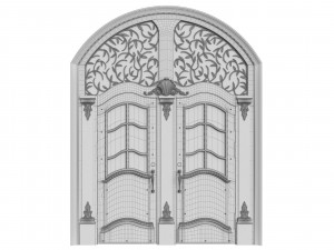 Entrance classic door 64 3D Model
