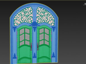 Entrance classic door 64 3D Model
