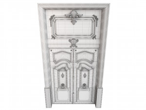 Entrance classic door 66 3D Model