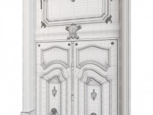 Entrance classic door 66 3D Model